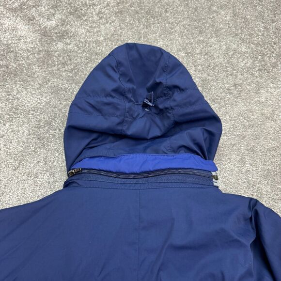 L.L. Bean Vintage Y2K Insulated Ski Snow Hoodie Jacket Mens Large Blue Nylon - Picture 4 of 16